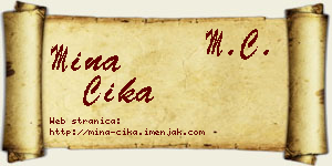 Mina Ćika vizit kartica
